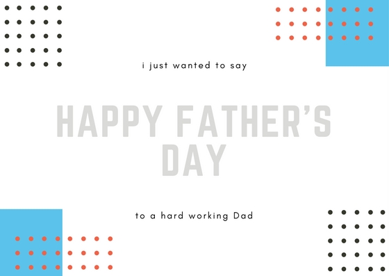 Free printable Father's Day Cards, hard working dad father's day card, blue and orange father's day card