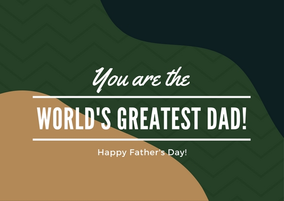 Free printable Father's Day Cards, greatest dad father's day card, camoflauge father's day card