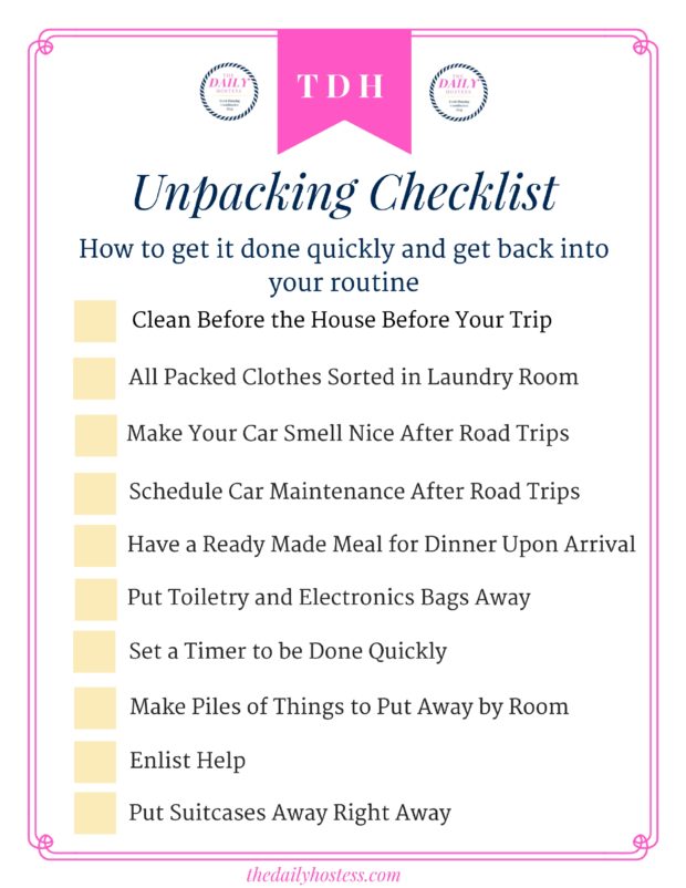 How to unpack quickly from a trip, packing and unpacking tips, travel tips