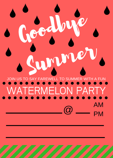 I'm wrapping up this watermelon week with some super cute free printable invitations. We talked so much about how to invite the neighbors over and enjoy the end of summer with watermelon here and here. Now you have a formal way to invite them! And by formal, I mean a printable invitation that isn't formal at all. watermelon party ideas, watermelon themed party invitations, party invites, watermelon party ideas