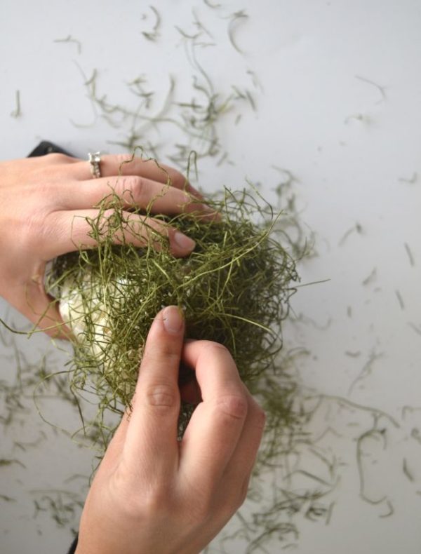 DIY Moss Covered Balls - The Daily Hostess