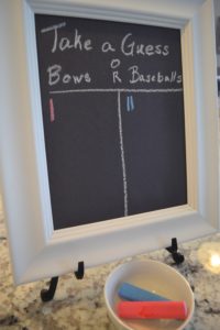 Enjoy this Baseballs or Bows Gender Reveal Party complete with a confetti popper gender reveal!