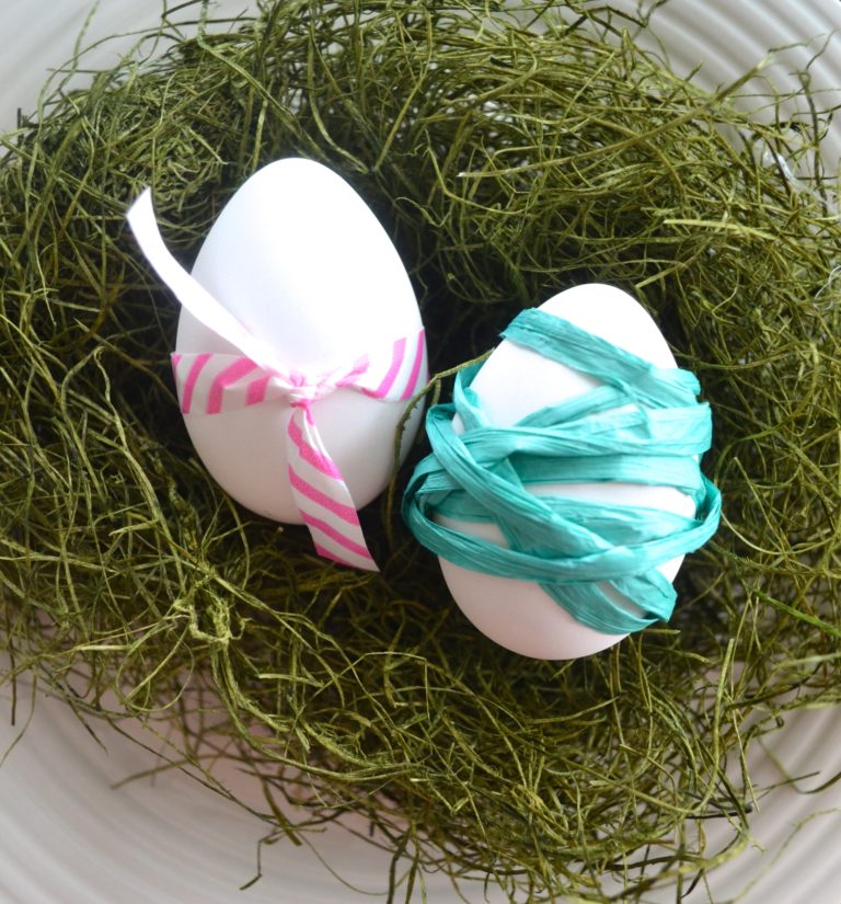 Easter Eggs with Ribbon - The Daily Hostess