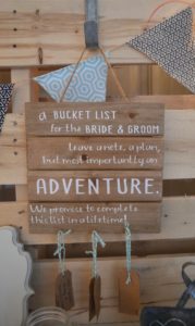 Inspiration for a rustic adventure themed backyard wedding and reception.