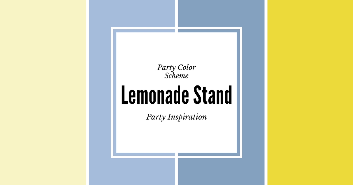 Party Color Scheme-Summertime Lemonade Stand