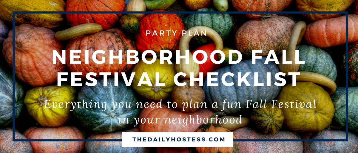 Neighborhood Fall Festival Party Plan Checklist
