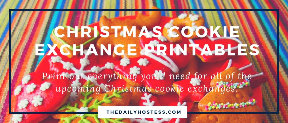 Christmas Cookie Exchange Printables