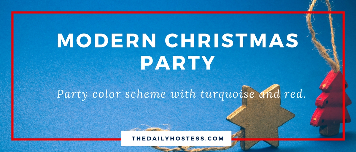Turquoise and Red Party Color Scheme