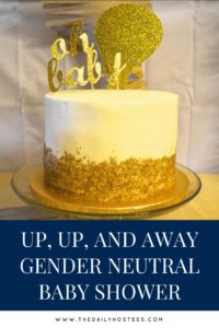 gold gender neutral baby shower, baby shower ideas, gender neutral baby shower cake, gold and white baby shower decor, baby shower brunch