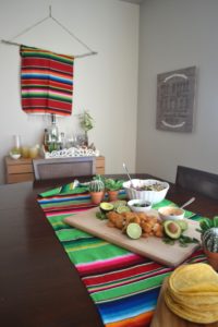 Taco party, Cinco de Mayo party ideas, fish taco dinner party, mexican dinner party