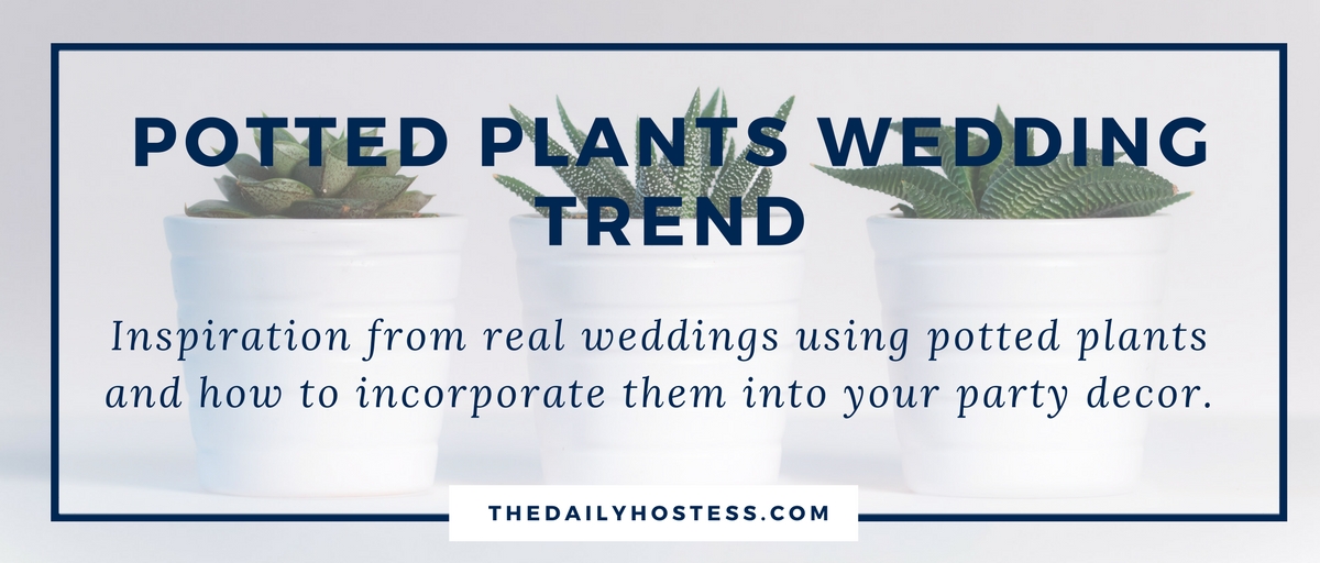 Wedding Trend 2018: Potted Plants