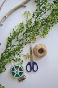 how to make a hanging floral display at home, greenery floral centerpiece, diy hanging flowers, greenery home decor, greenery party decor