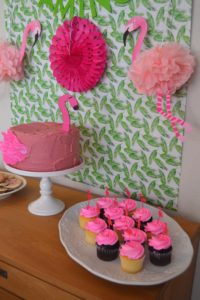 flamingo birthday ideas, flamingo cake, flamingo birthday activities, tropical flamingo party