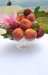 peach party centerpiece, peach party decorations, peach party tablescape, peach themed baby shower, peach bridal shower, peach party favors