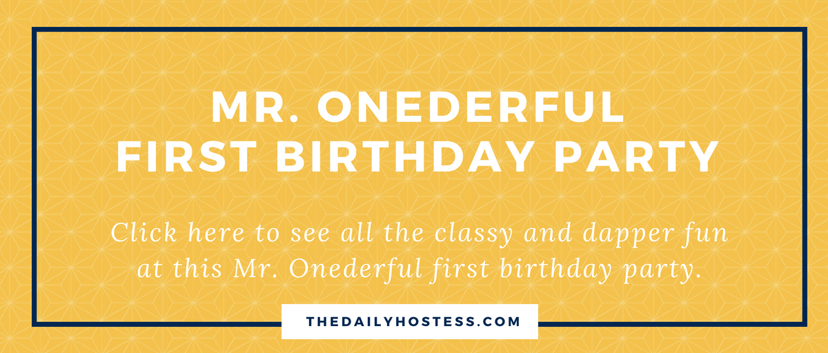 Real Life Party: Mr. Onederful Dapper Themed First Birthday