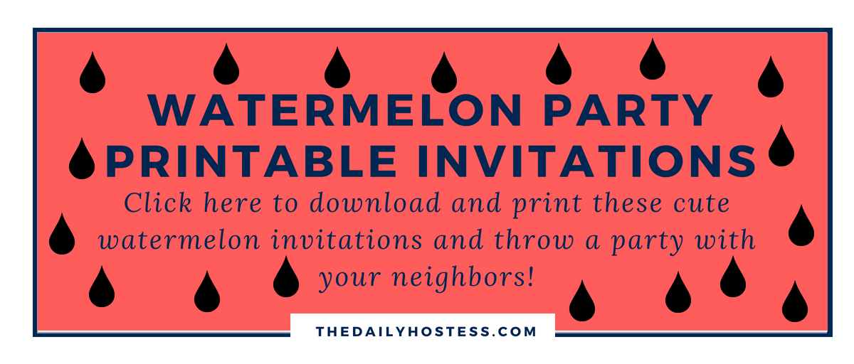 Free Printable Watermelon Party Invitations