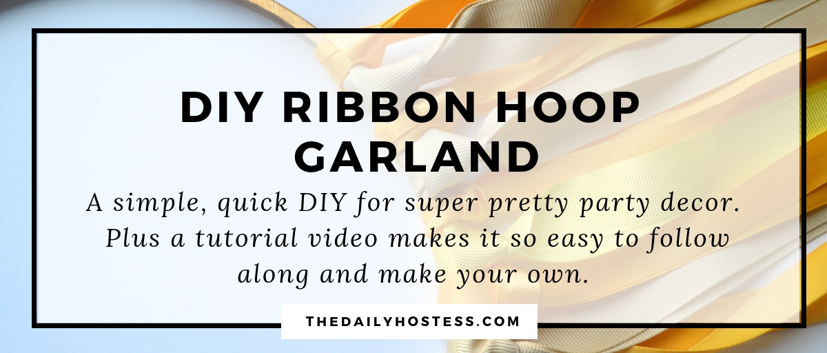 DIY Ribbon Hoop Garland with a Video Tutorial