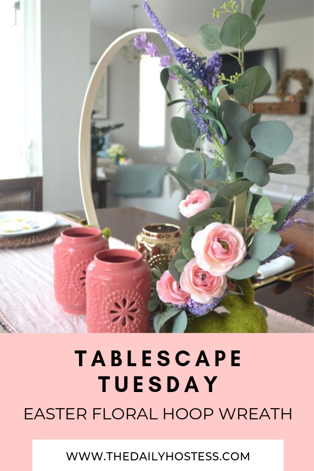 Tablescape Tuesday: Easter Floral Hoop Wreath - The Daily Hostess