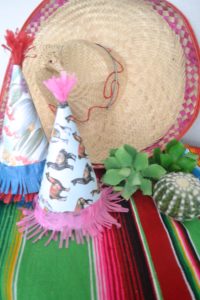 DIY Party Hat Tutorial, how to make your own paper party hats, party hat template, party hat diy, #partyhatdiy #partyhattutorial, Cinco de Mayo party hats