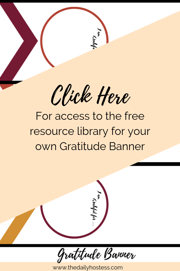 Easy printable gratitude banner template, practice gratitude all month with a printable banner template