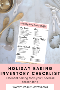 hoilday Baking Checklist, essential baking tools needed during the holidays