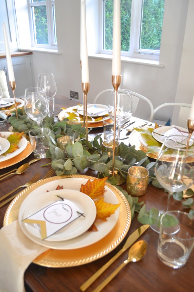 Tablescape Tuesday: Rustic Gold Thanksgiving - The Daily Hostess
