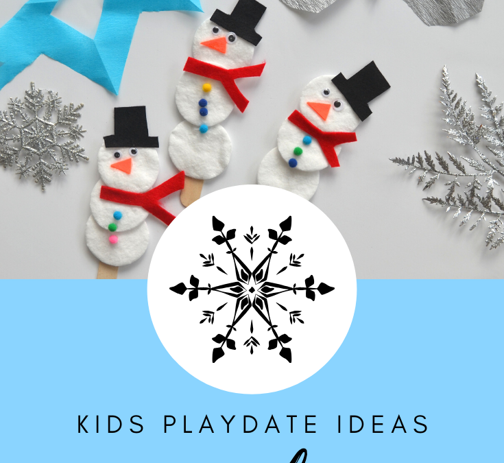snow much fun playdate party, subscription party plan for a winter themed play date, winter party ideas, winter themed snacks and crafts