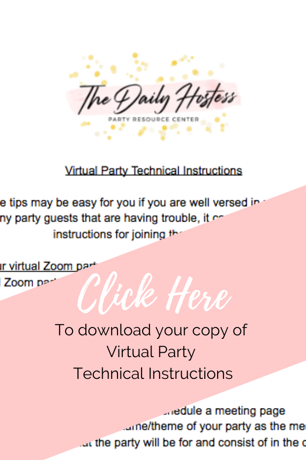 how to host a virtual party, virtual party checklist, easy virtual party ideas