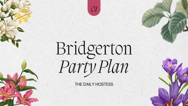 Bridgerton Party plan title page